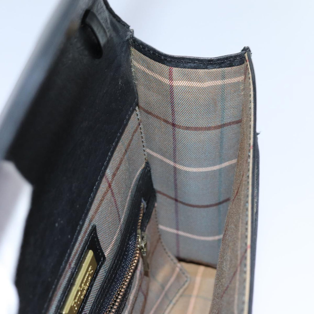 BurberrySs Shoulder Bag Leather Black Auth bs13801