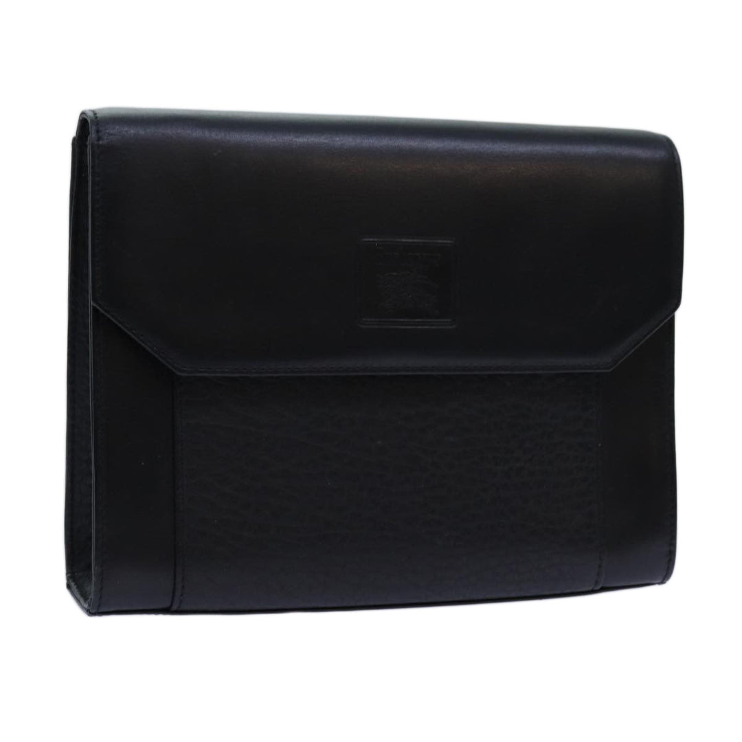 BurberrySs Shoulder Bag Leather Black Auth bs13801