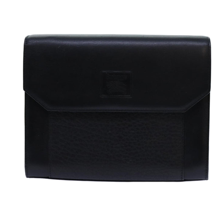 BurberrySs Shoulder Bag Leather Black Auth bs13801