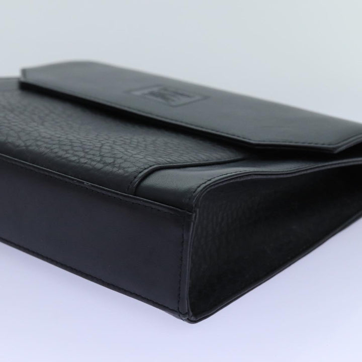 BurberrySs Shoulder Bag Leather Black Auth bs13801