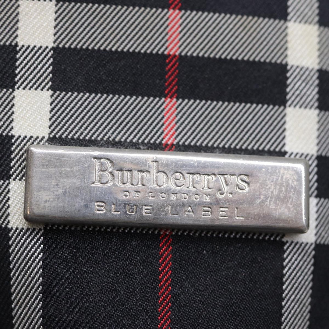BurberrySs Nova Check Blue Label Shoulder Bag Canvas Black Auth bs13816
