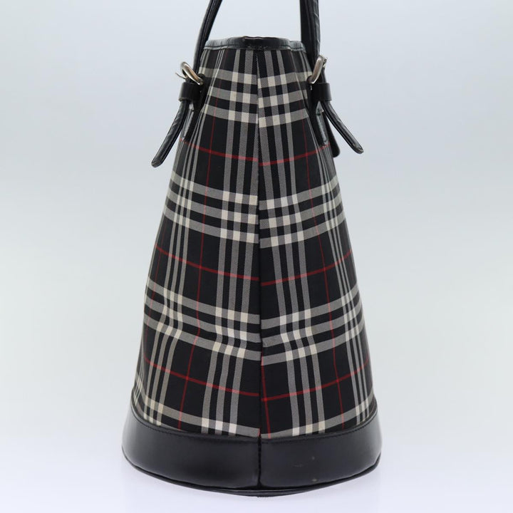 BurberrySs Nova Check Blue Label Shoulder Bag Canvas Black Auth bs13816