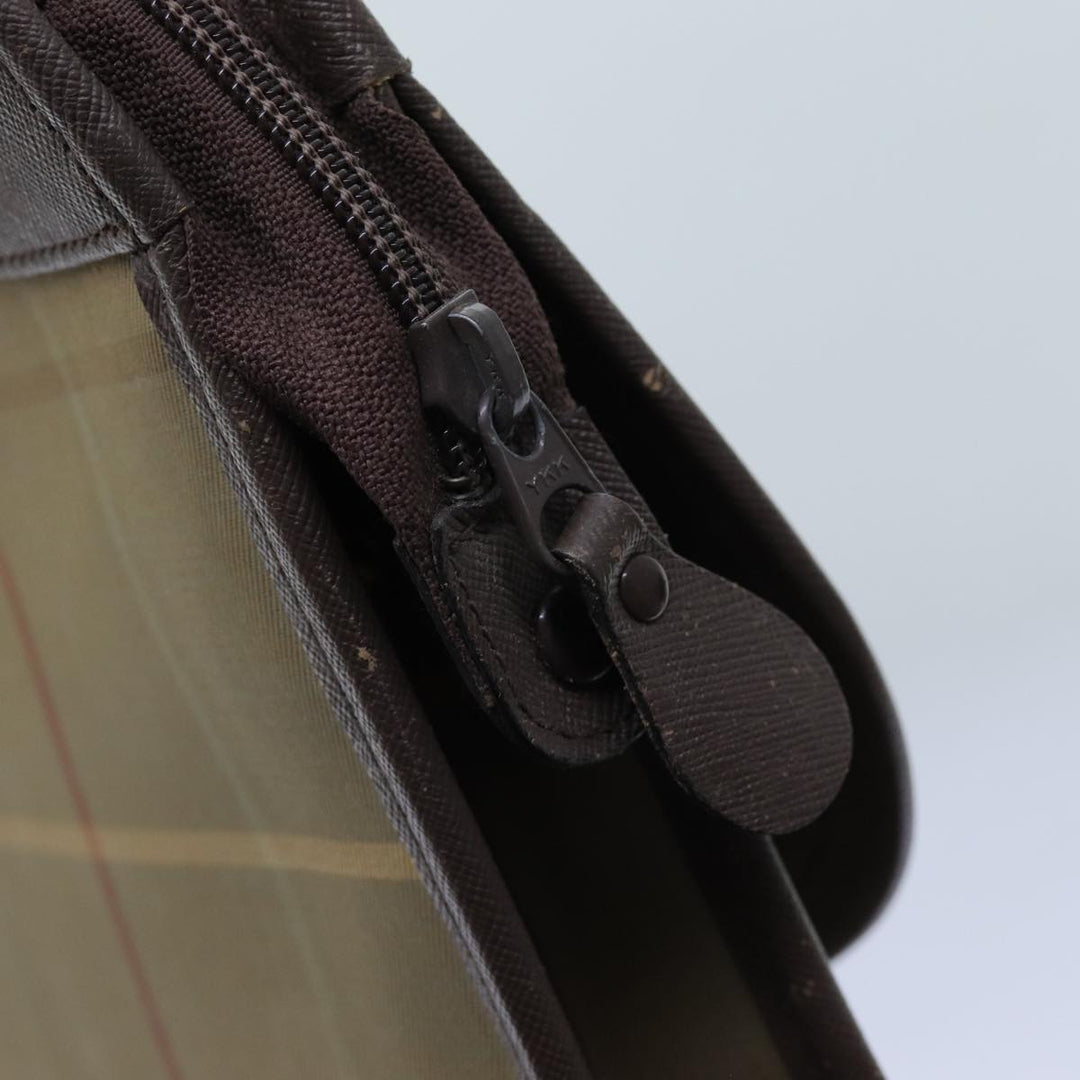 BurberrySs Nova Check Clutch Bag Canvas Brown Auth bs13823