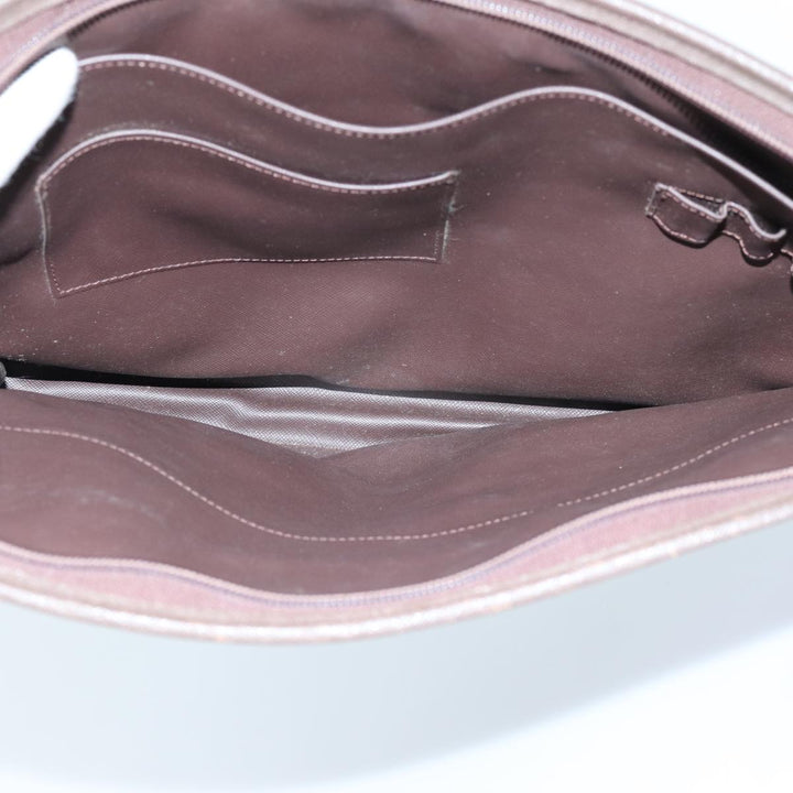 BurberrySs Nova Check Clutch Bag Canvas Brown Auth bs13823