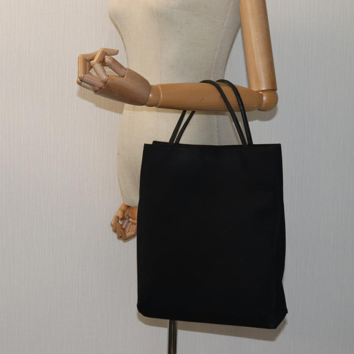 Burberry Hand Bag Canvas Black Auth bs13825
