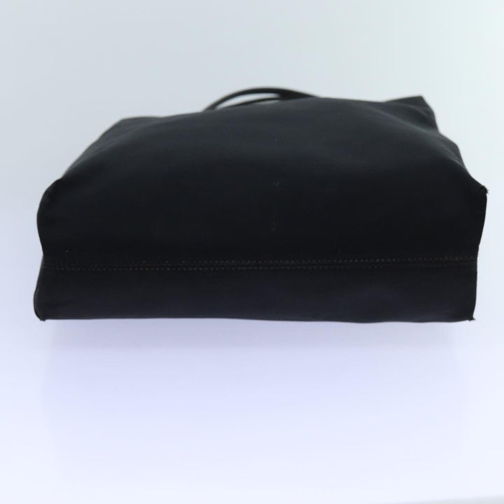 Burberry Hand Bag Canvas Black Auth bs13825