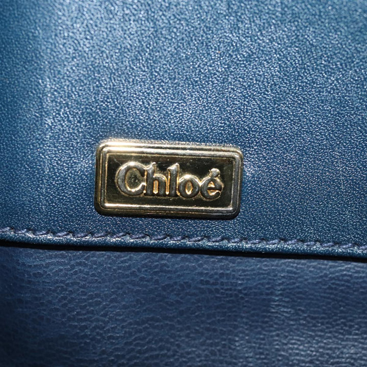 Chloe Hand Bag Leather Navy bs13833