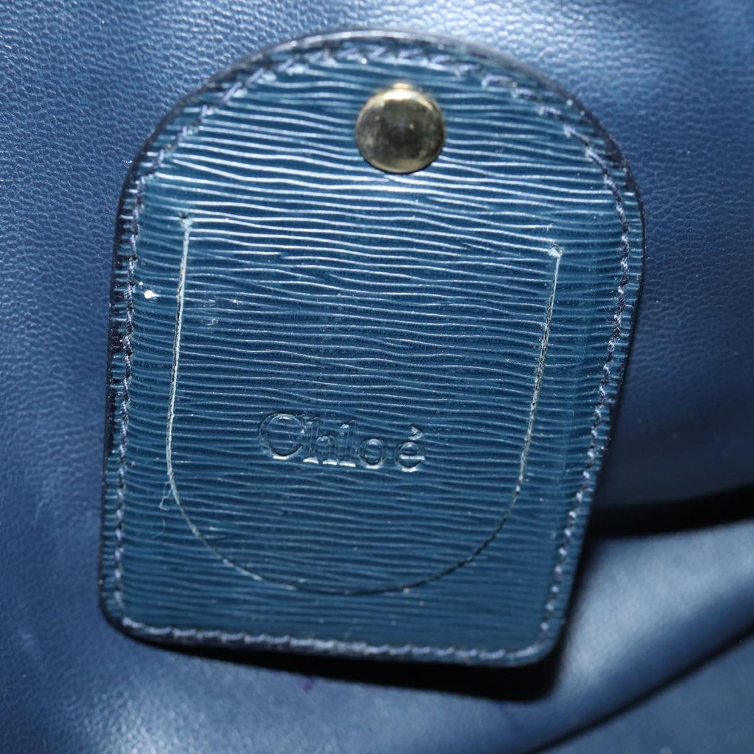 Chloe Hand Bag Leather Navy bs13833