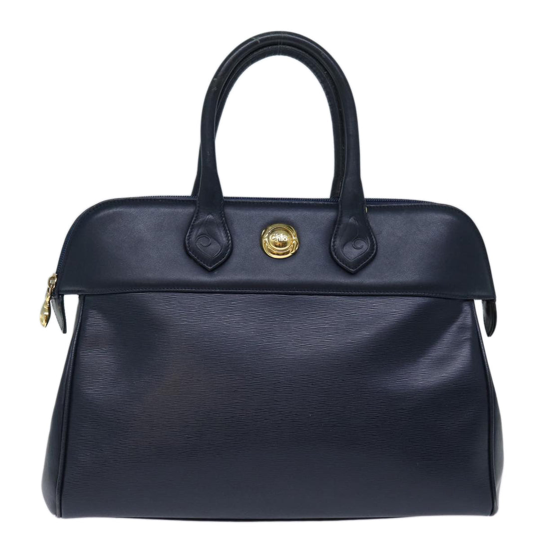 Chloe Hand Bag Leather Navy bs13833