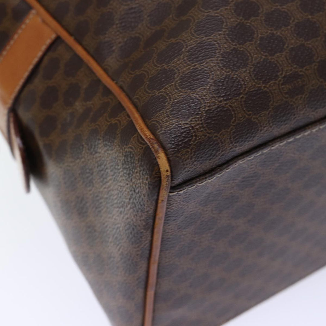 Celine Macadam Canvas Boston Bag PVC Brown Auth bs13835