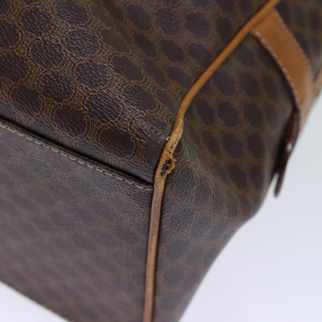 Celine Macadam Canvas Boston Bag PVC Brown Auth bs13835