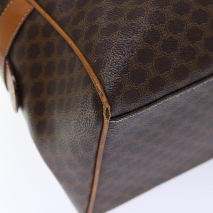 Celine Macadam Canvas Boston Bag PVC Brown Auth bs13835