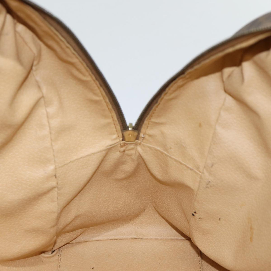 Celine Macadam Canvas Boston Bag PVC Brown Auth bs13835