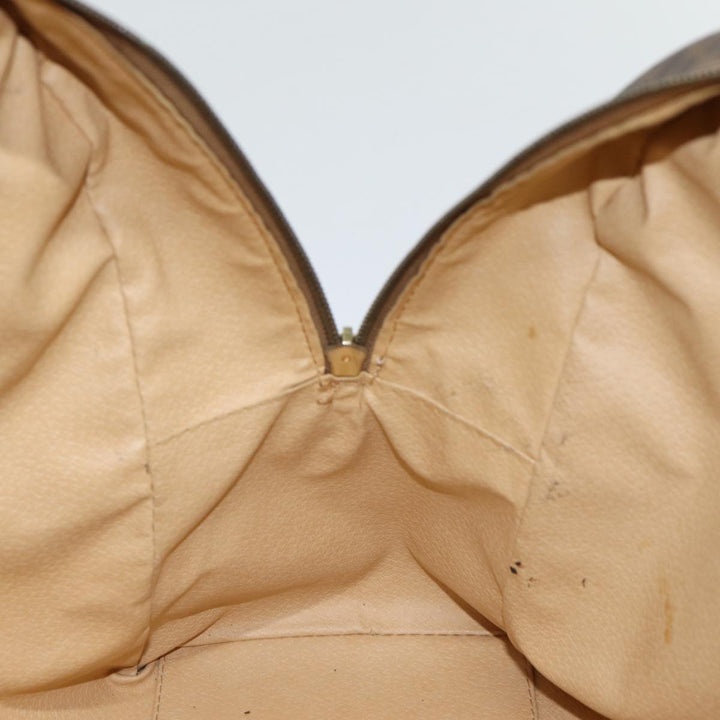 Celine Macadam Canvas Boston Bag PVC Brown Auth bs13835