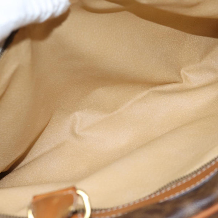 Celine Macadam Canvas Boston Bag PVC Brown Auth bs13835