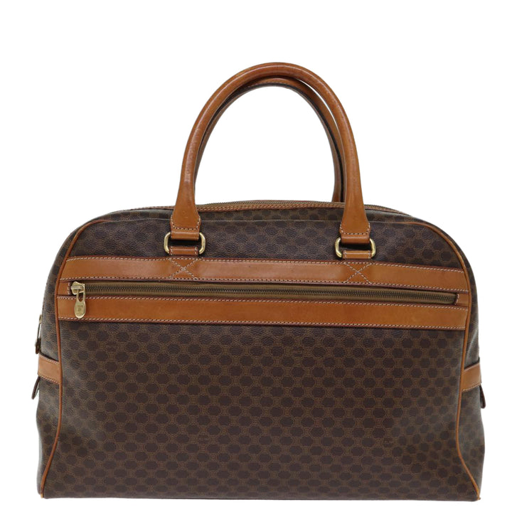 Celine Macadam Canvas Boston Bag PVC Brown Auth bs13835
