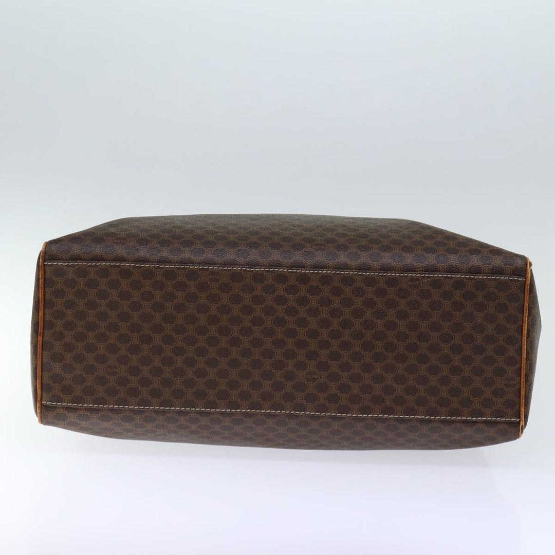 Celine Macadam Canvas Boston Bag PVC Brown Auth bs13835