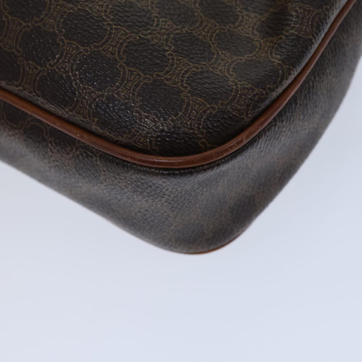 Celine Macadam Canvas Shoulder Bag PVC Brown Auth bs13839