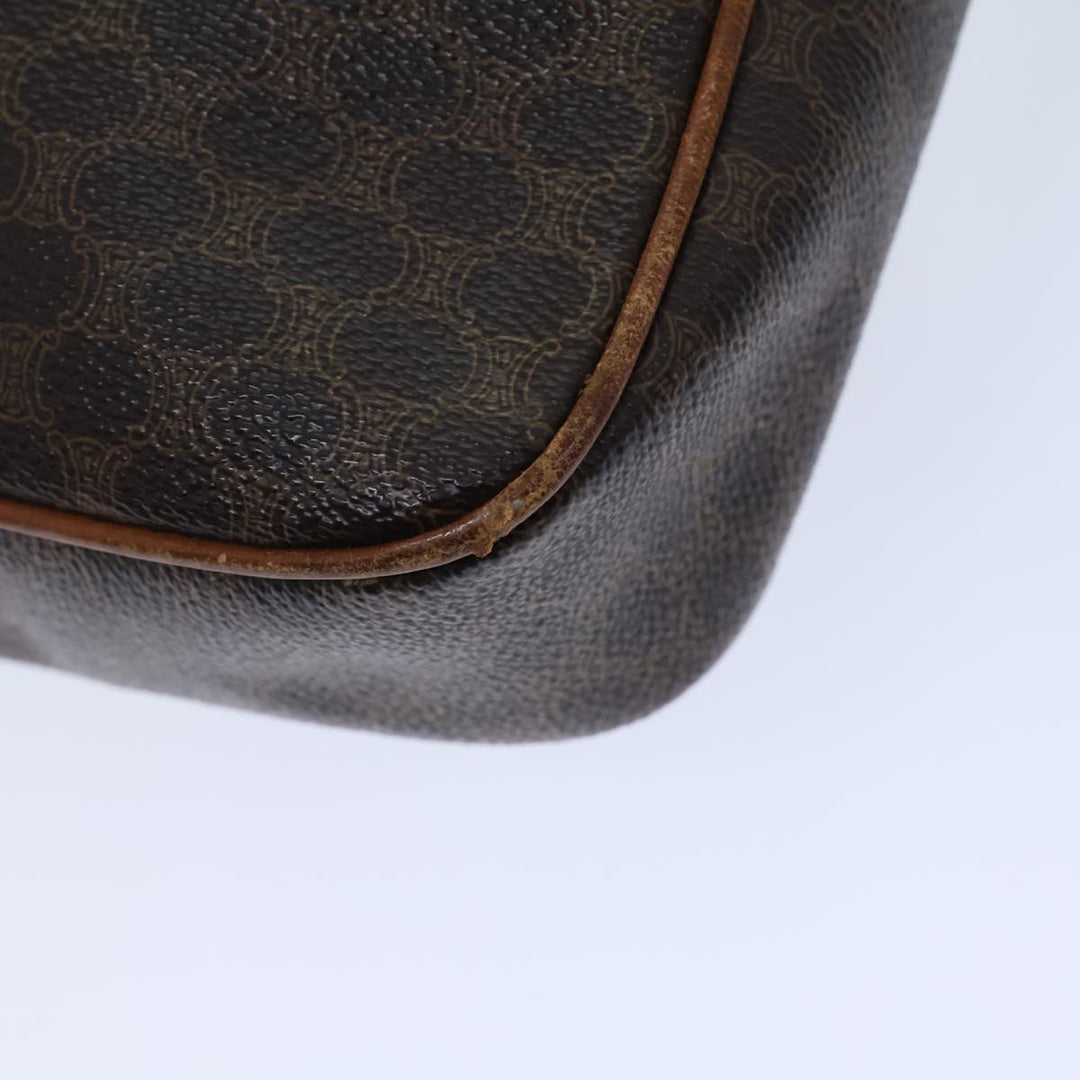 Celine Macadam Canvas Shoulder Bag PVC Brown Auth bs13839