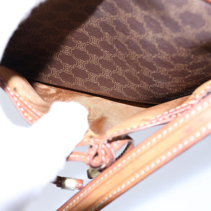 Celine Macadam Canvas Shoulder Bag PVC Brown Auth bs13839