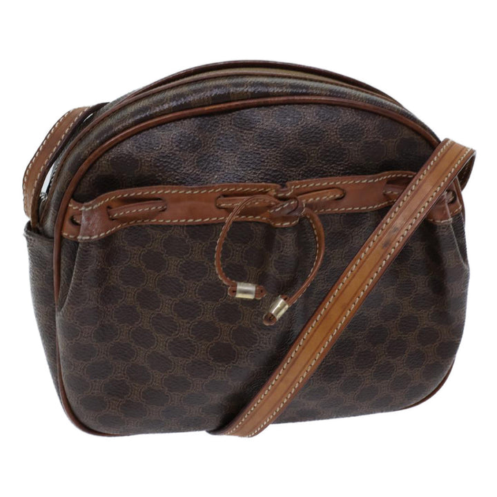 Celine Macadam Canvas Shoulder Bag PVC Brown Auth bs13839
