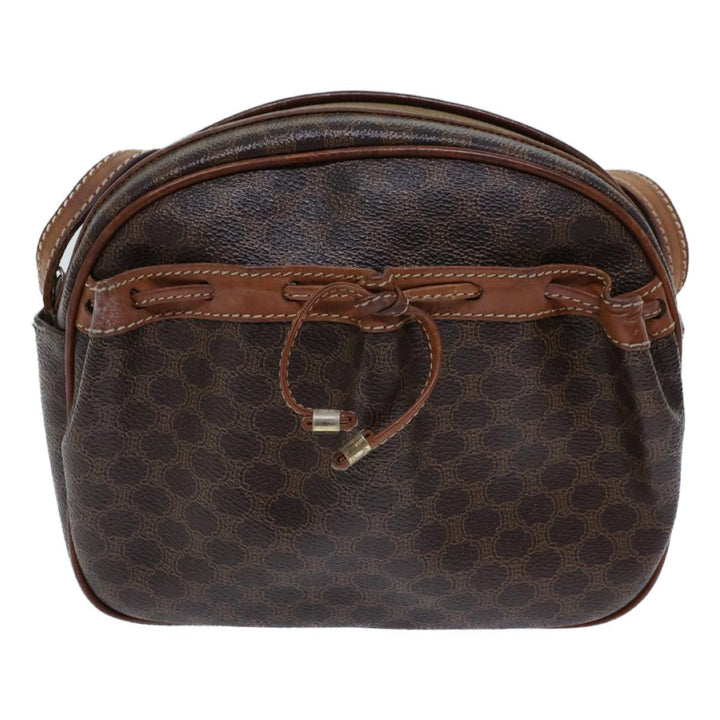 Celine Macadam Canvas Shoulder Bag PVC Brown Auth bs13839