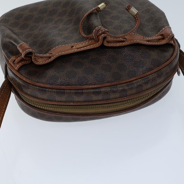 Celine Macadam Canvas Shoulder Bag PVC Brown Auth bs13839