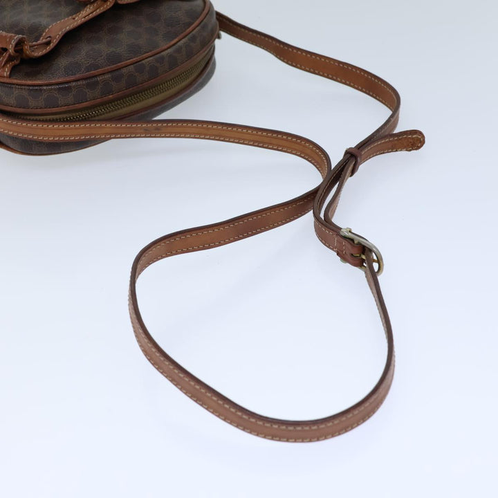 Celine Macadam Canvas Shoulder Bag PVC Brown Auth bs13839