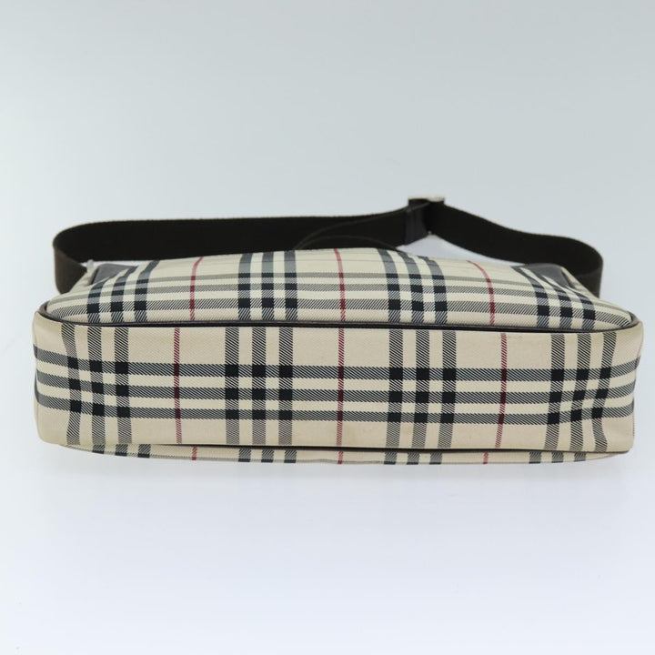 Burberry Nova Check Shoulder Bag Canvas Beige Auth bs13859