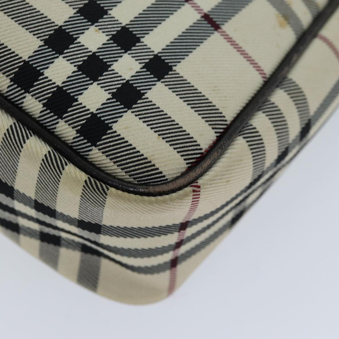 Burberry Nova Check Shoulder Bag Canvas Beige Auth bs13859