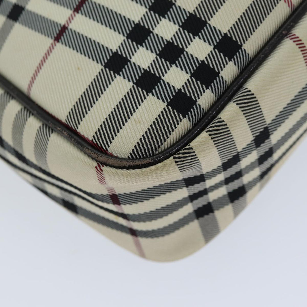 Burberry Nova Check Shoulder Bag Canvas Beige Auth bs13859
