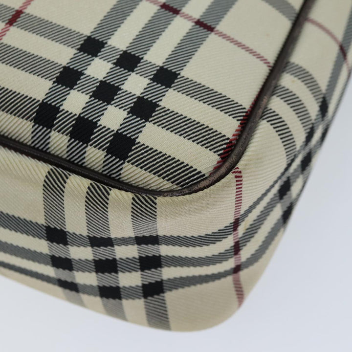 Burberry Nova Check Shoulder Bag Canvas Beige Auth bs13859