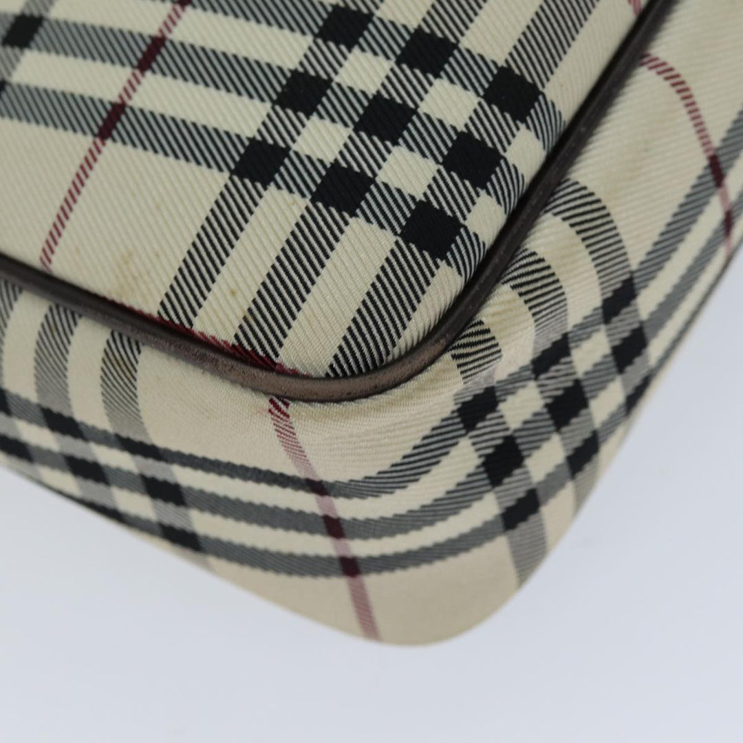 Burberry Nova Check Shoulder Bag Canvas Beige Auth bs13859