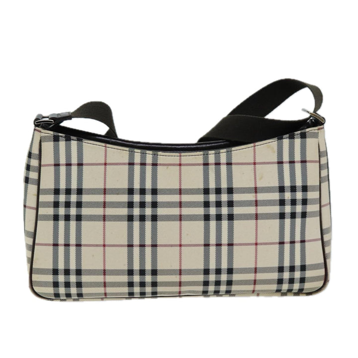 Burberry Nova Check Shoulder Bag Canvas Beige Auth bs13859
