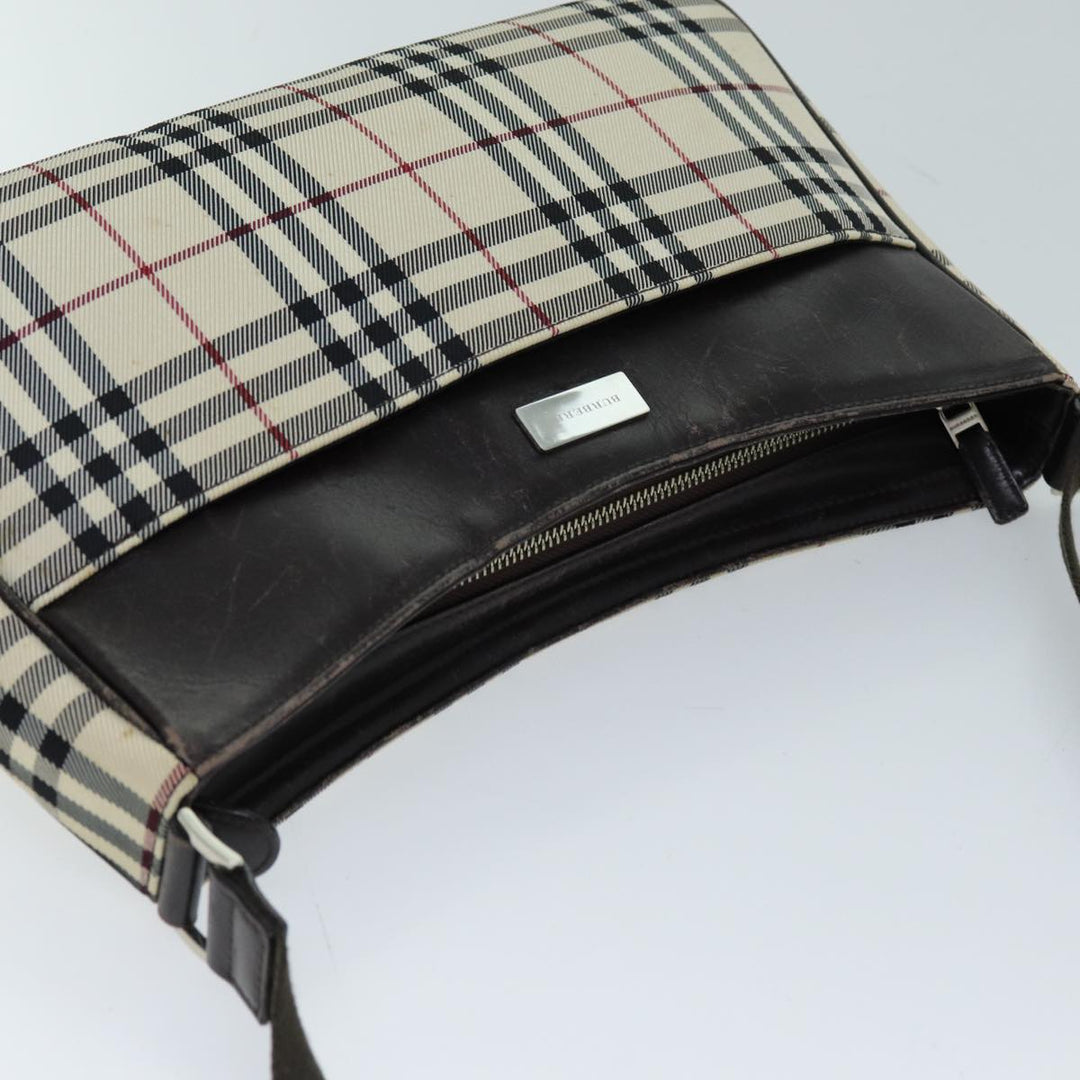 Burberry Nova Check Shoulder Bag Canvas Beige Auth bs13859