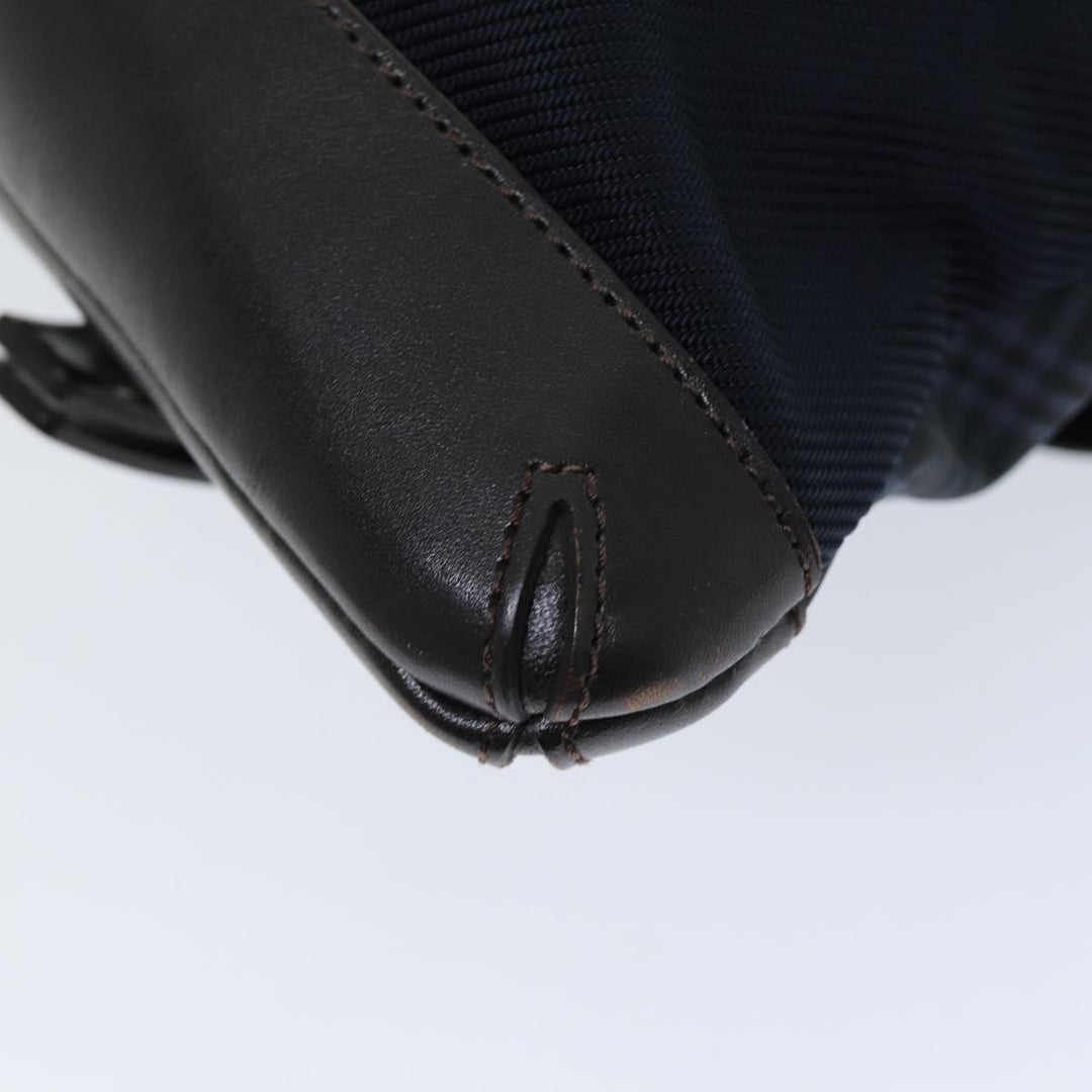 Burberry Black label Shoulder Bag Canvas Navy Auth bs13922