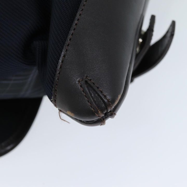 Burberry Black label Shoulder Bag Canvas Navy Auth bs13922
