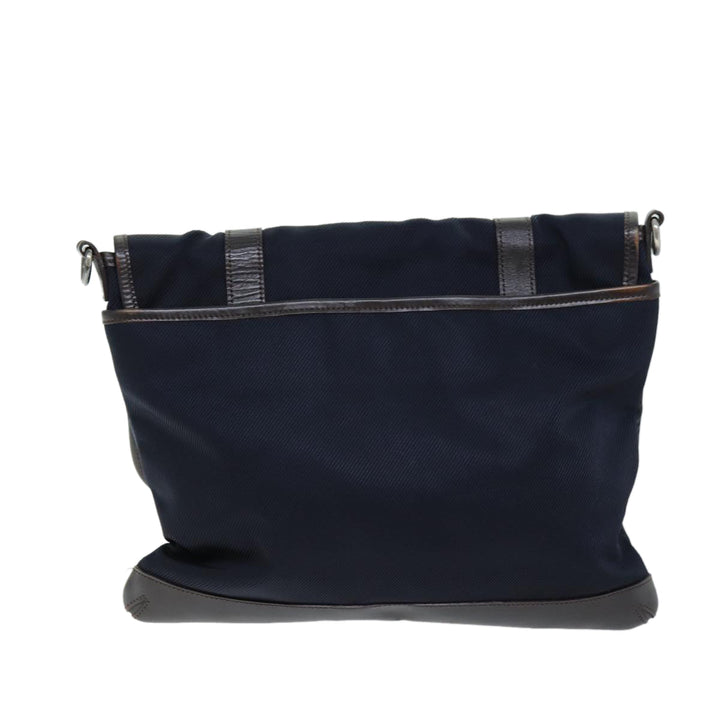Burberry Black label Shoulder Bag Canvas Navy Auth bs13922