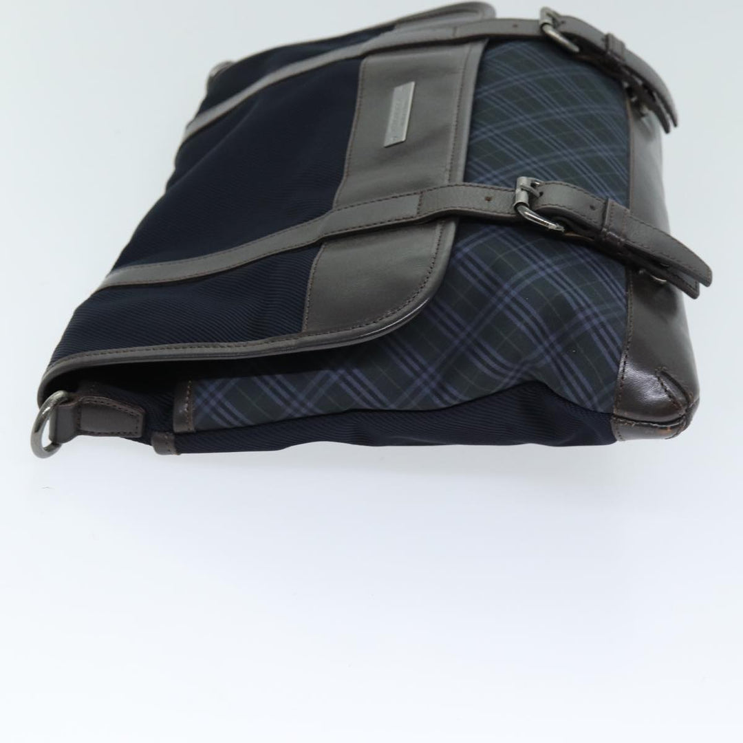 Burberry Black label Shoulder Bag Canvas Navy Auth bs13922