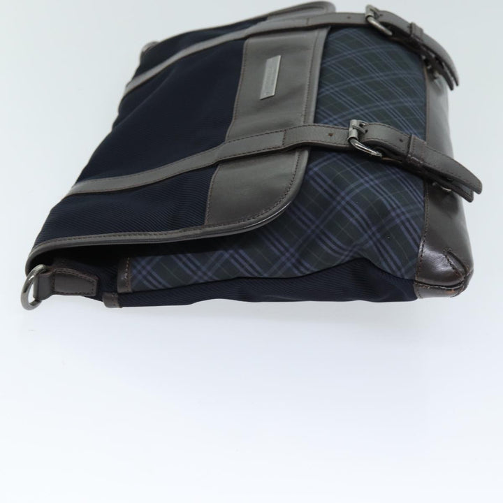 Burberry Black label Shoulder Bag Canvas Navy Auth bs13922