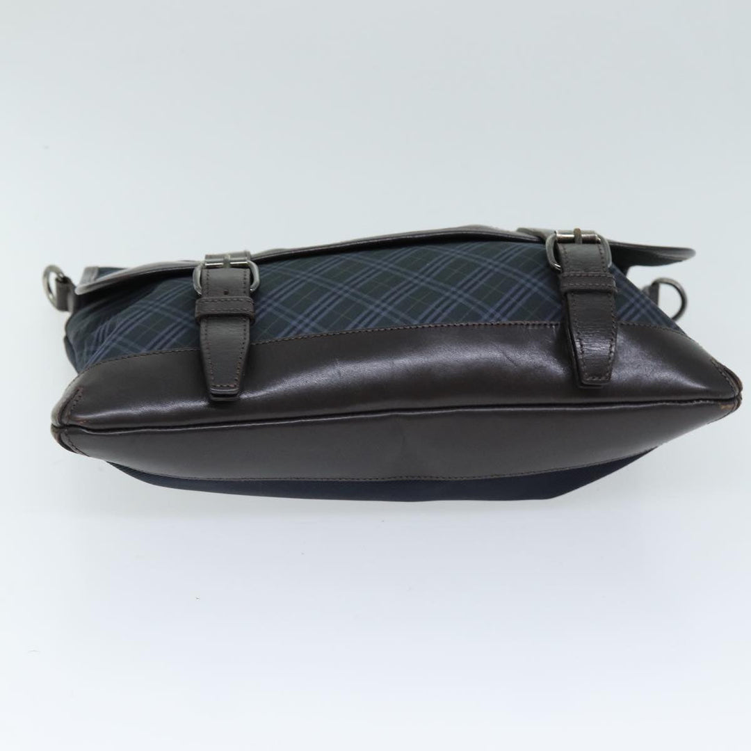 Burberry Black label Shoulder Bag Canvas Navy Auth bs13922