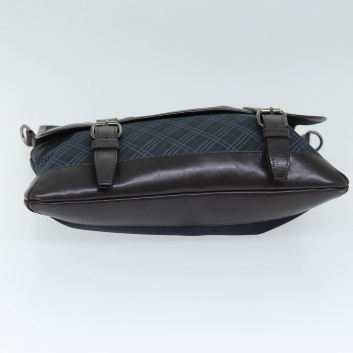 Burberry Black label Shoulder Bag Canvas Navy Auth bs13922
