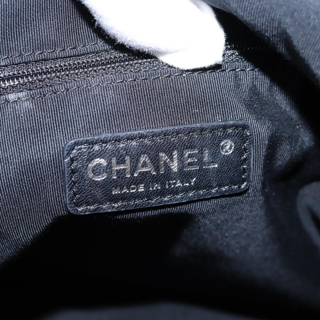 Top Quality Chanel Chain Tote Bag Nylon Black CC Auth bs13946
