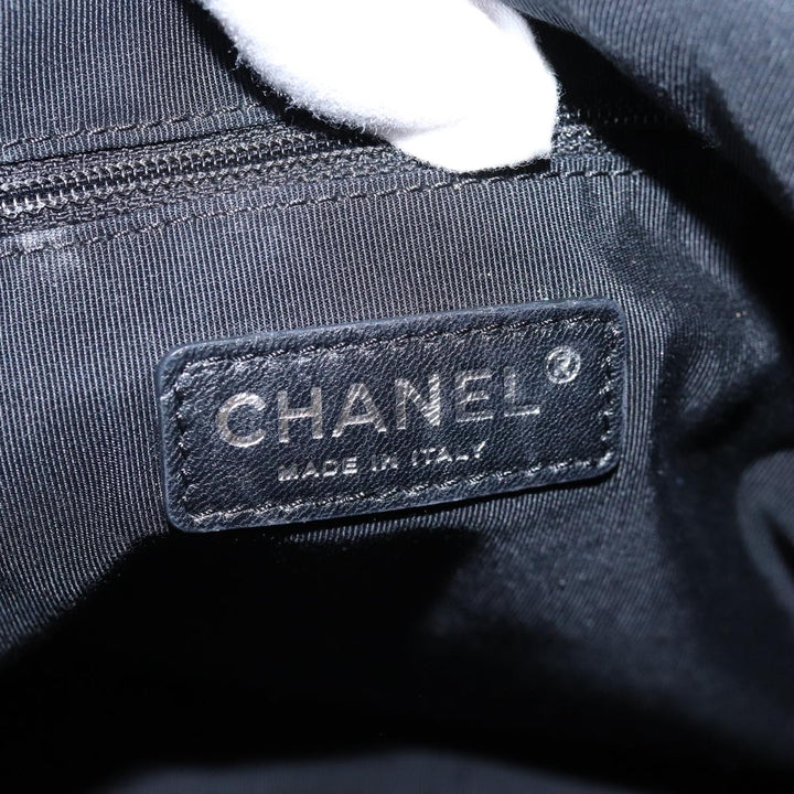 Top Quality Chanel Chain Tote Bag Nylon Black CC Auth bs13946