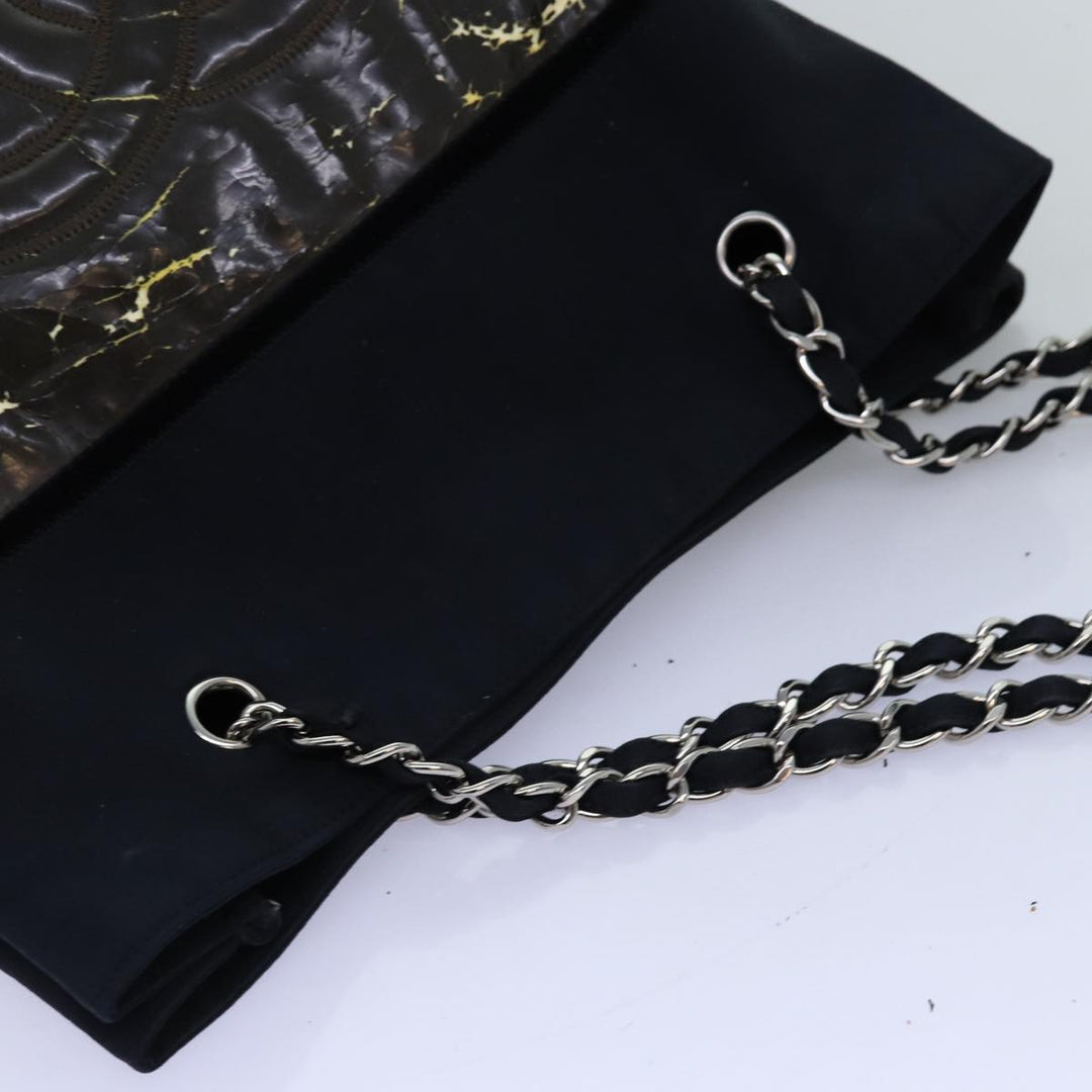 Top Quality Chanel Chain Tote Bag Nylon Black CC Auth bs13946