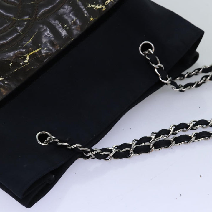Top Quality Chanel Chain Tote Bag Nylon Black CC Auth bs13946