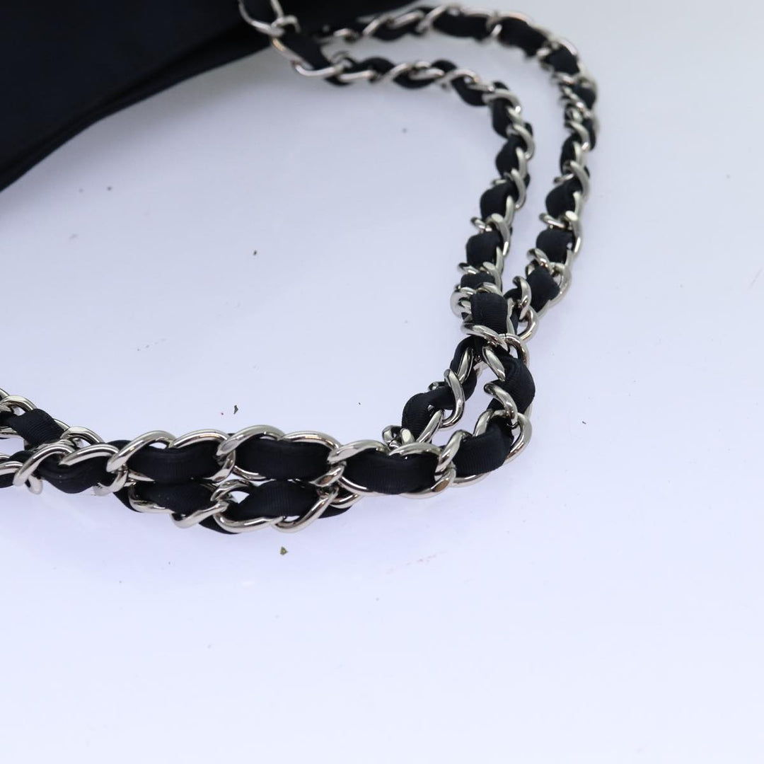 Top Quality Chanel Chain Tote Bag Nylon Black CC Auth bs13946