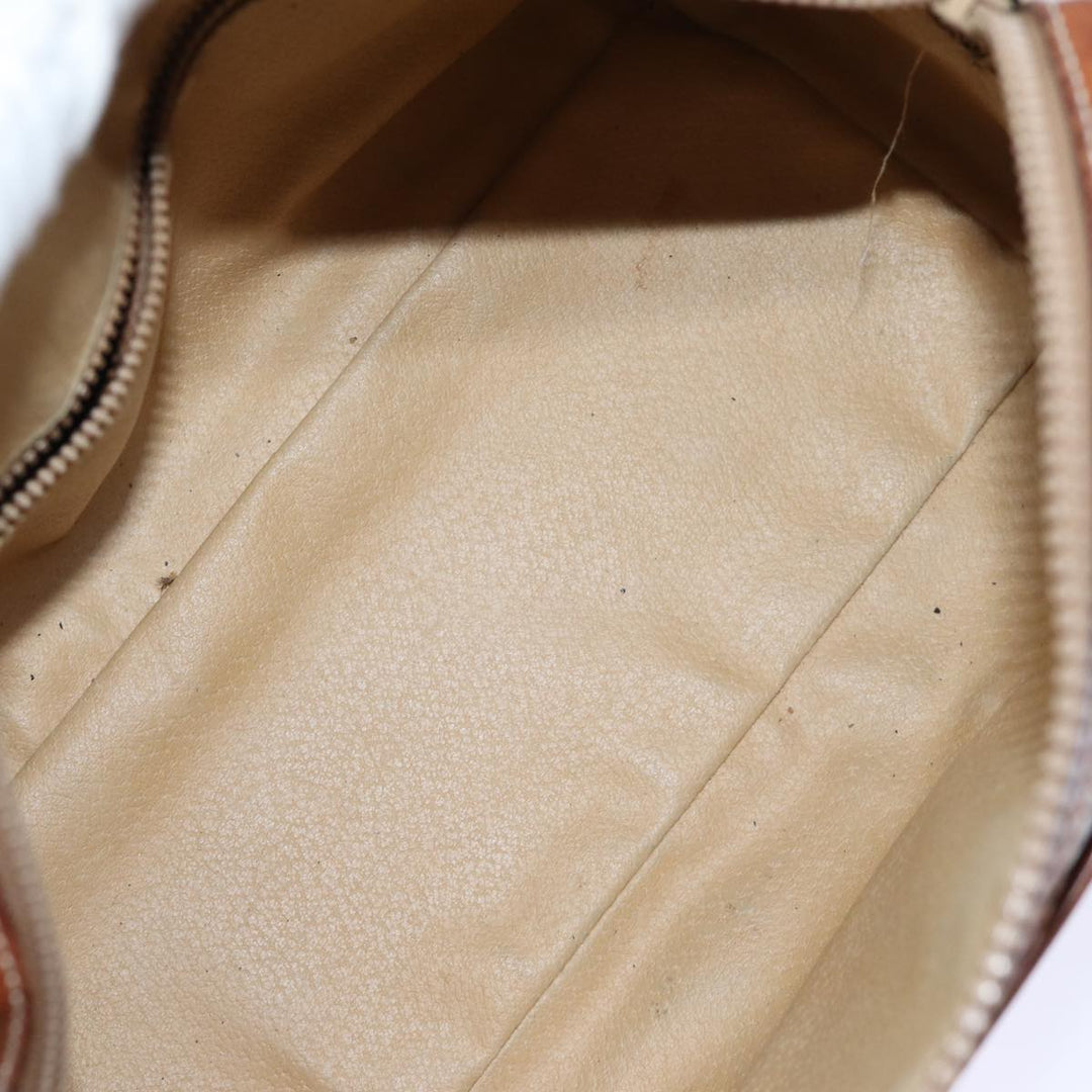 Celine Macadam Canvas Hand Bag PVC Brown Auth bs13992