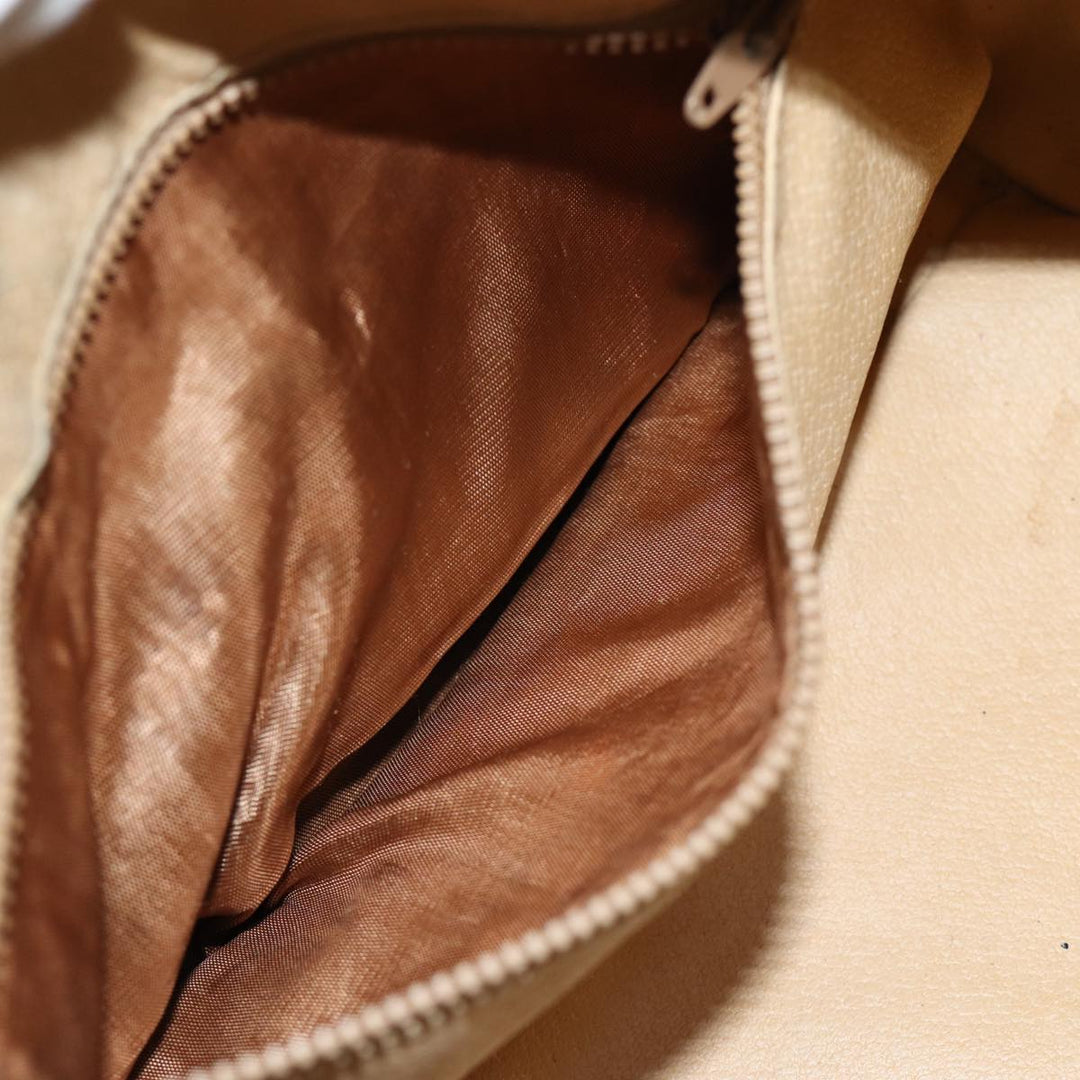 Celine Macadam Canvas Hand Bag PVC Brown Auth bs13992