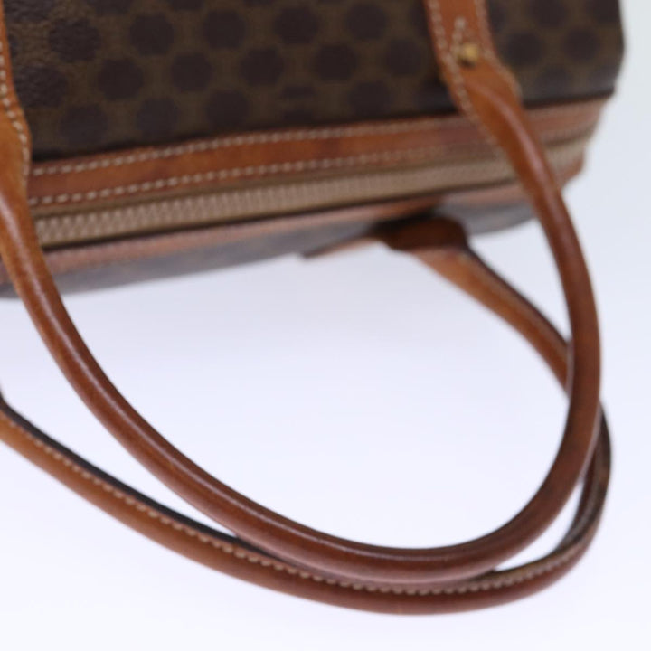 Celine Macadam Canvas Hand Bag PVC Brown Auth bs13992